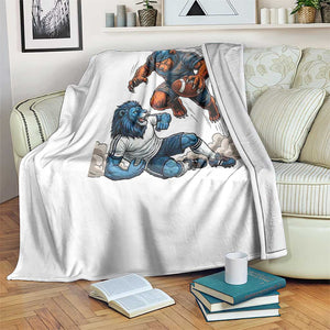 Fierce Br Defeating Lio Throw Blanket Gift For Football Lovers TS12 Print Your Wear