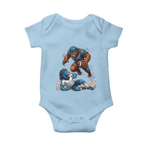 Fierce Br Defeating Lio Baby Onesie Gift For Football Lovers TS12 Light Blue Print Your Wear
