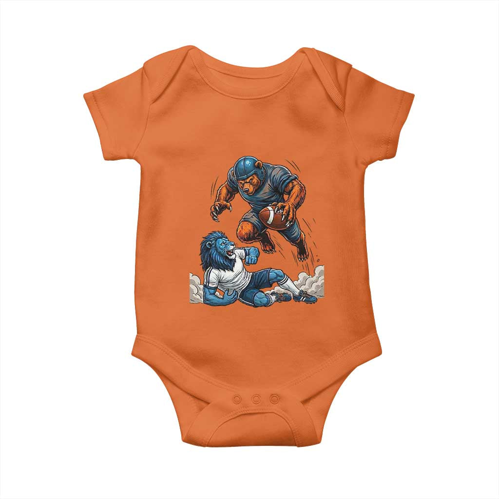 Fierce Br Defeating Lio Baby Onesie Gift For Football Lovers TS12 Orange Print Your Wear