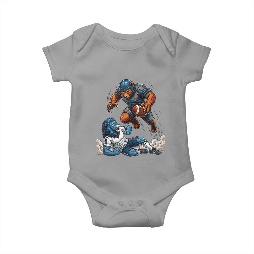 Fierce Br Defeating Lio Baby Onesie Gift For Football Lovers TS12 Sport Gray Print Your Wear