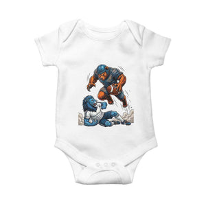 Fierce Br Defeating Lio Baby Onesie Gift For Football Lovers TS12 White Print Your Wear