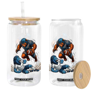 Fierce Br Defeating Lio Glass Can Gift For Football Lovers TS12 Print Your Wear