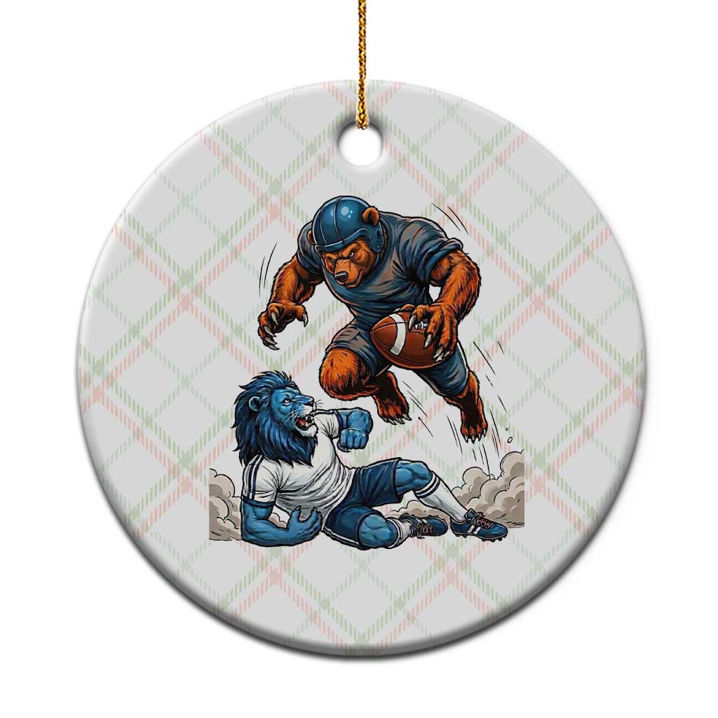 Fierce Br Defeating Lio Ceramic Ornament Gift For Football Lovers TS12 1pc Christmas Plaid Print Your Wear