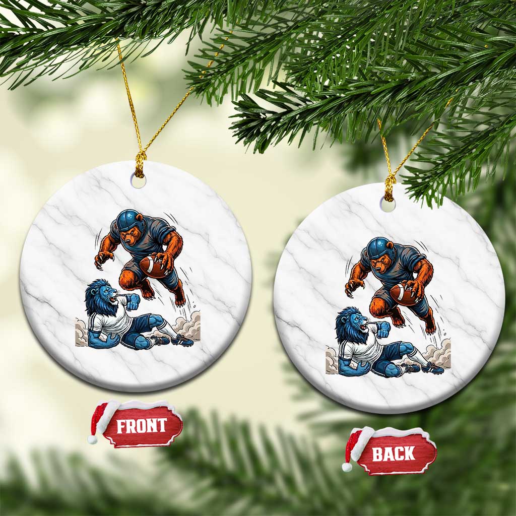 Fierce Br Defeating Lio Ceramic Ornament Gift For Football Lovers TS12 1pc White Marble Print Your Wear