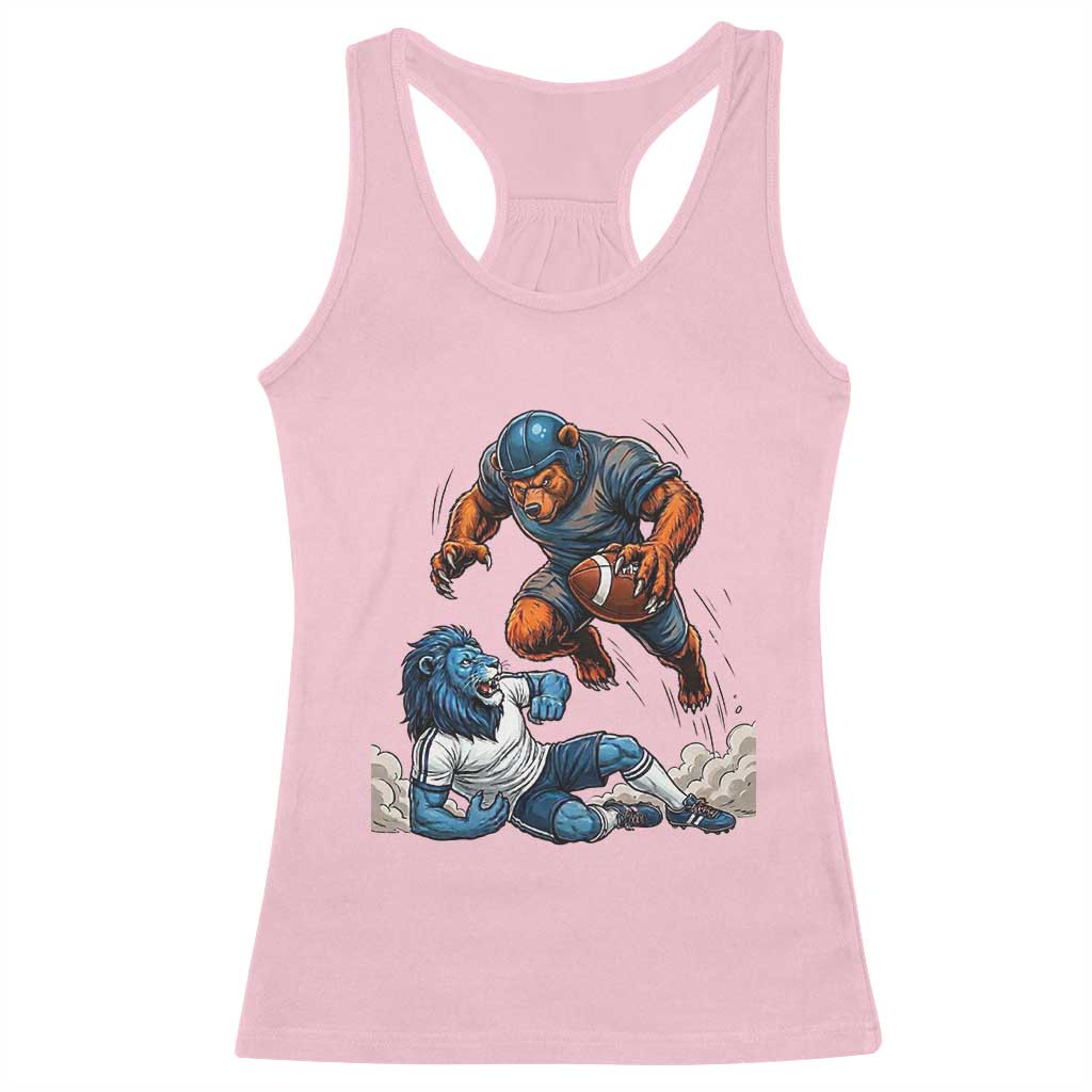 Fierce Br Defeating Lio Racerback Tank Top Gift For Football Lovers TS12 Light Pink Print Your Wear