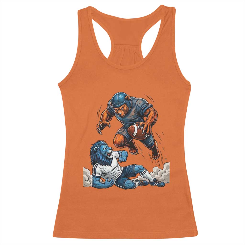 Fierce Br Defeating Lio Racerback Tank Top Gift For Football Lovers TS12 Orange Print Your Wear
