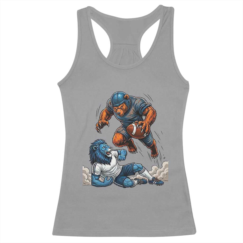 Fierce Br Defeating Lio Racerback Tank Top Gift For Football Lovers TS12 Sport Gray Print Your Wear
