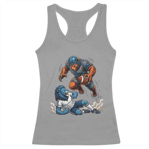 Fierce Br Defeating Lio Racerback Tank Top Gift For Football Lovers TS12 Sport Gray Print Your Wear
