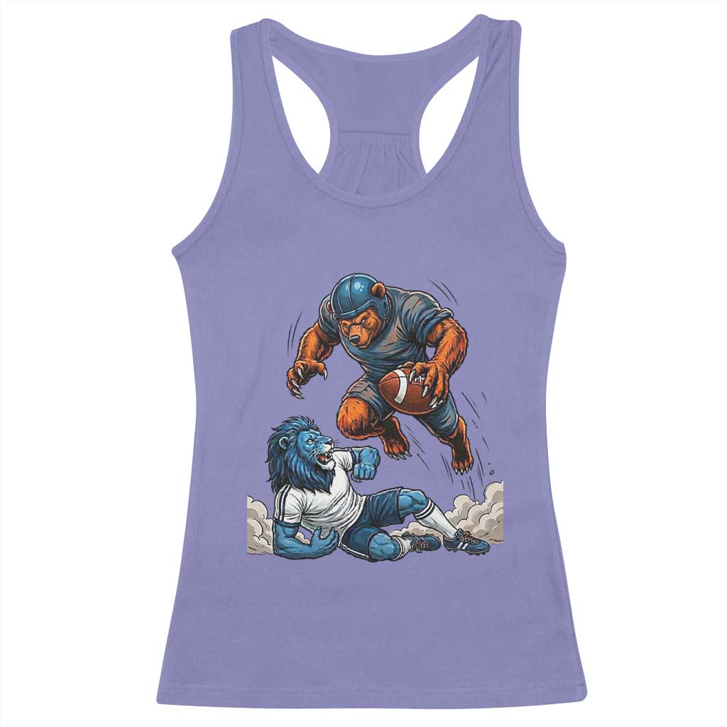 Fierce Br Defeating Lio Racerback Tank Top Gift For Football Lovers TS12 Violet Print Your Wear