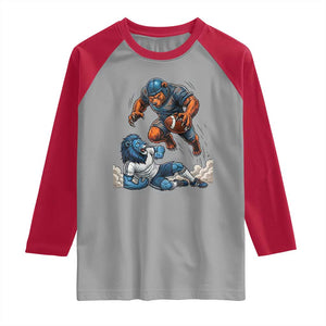 Fierce Br Defeating Lio Raglan Shirt Gift For Football Lovers TS12 Sport Gray Red Print Your Wear