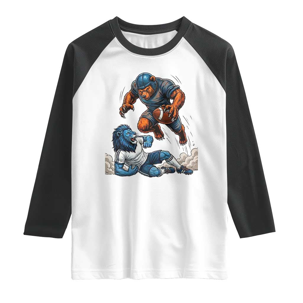 Fierce Br Defeating Lio Raglan Shirt Gift For Football Lovers TS12 White Black Print Your Wear