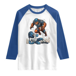 Fierce Br Defeating Lio Raglan Shirt Gift For Football Lovers TS12 White Royal Print Your Wear