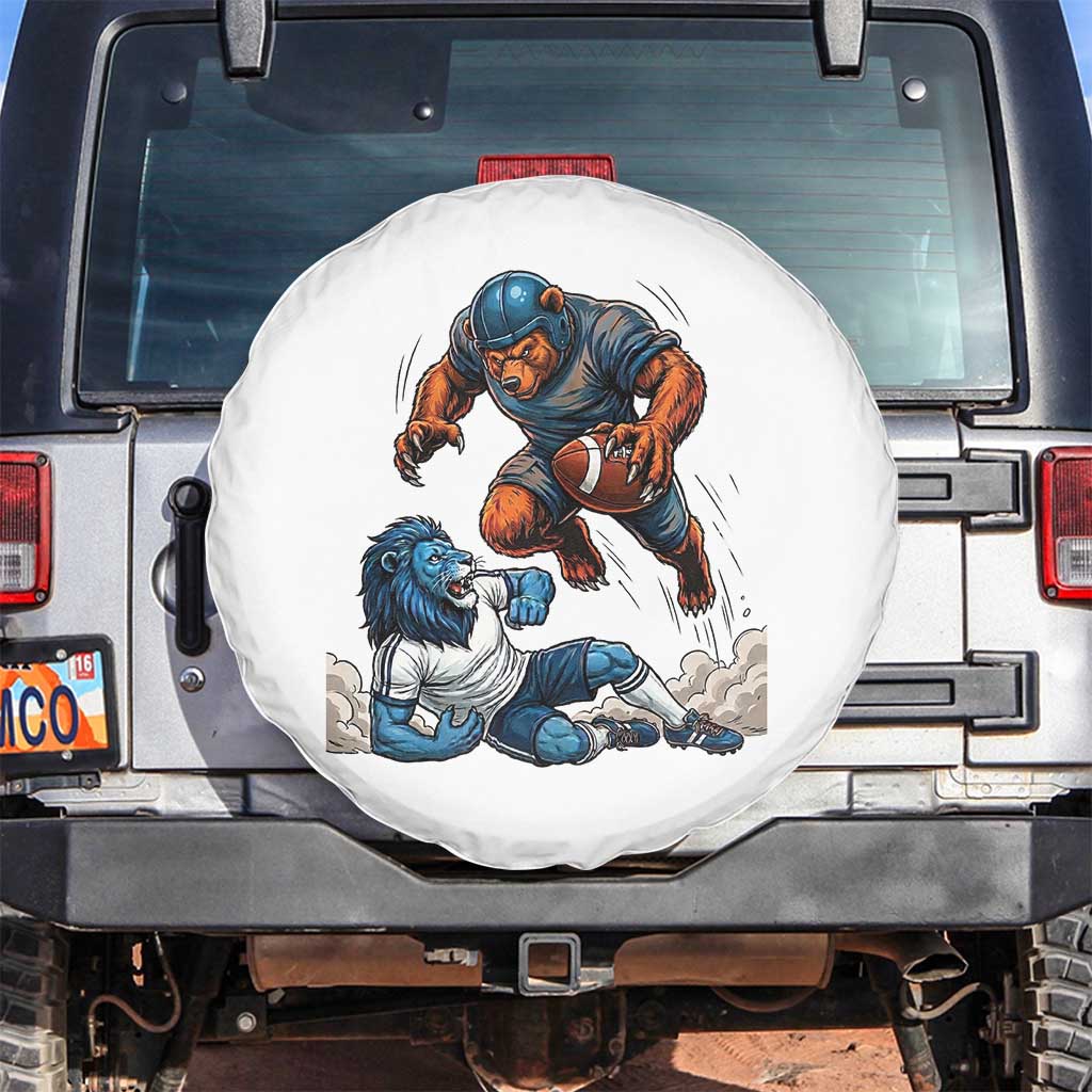 Fierce Br Defeating Lio Spare Tire Cover Gift For Football Lovers TS12 No hole White Print Your Wear