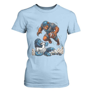 Fierce Br Defeating Lio T Shirt For Women Gift For Football Lovers TS12 Light Blue Print Your Wear