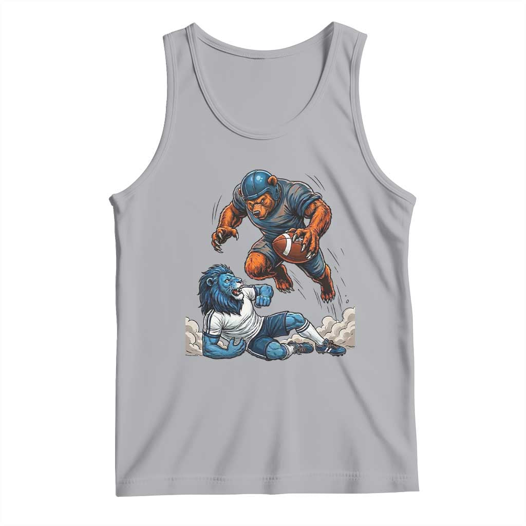 Fierce Br Defeating Lio Tank Top Gift For Football Lovers TS12 Athletic Heather Print Your Wear