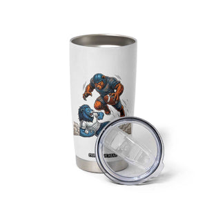 Fierce Bear Defeating Lion Tumbler Cup Gift For Football Lovers TS12 Print Your Wear