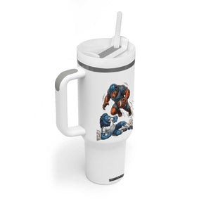 Fierce Br Defeating Lio Tumbler With Handle Gift For Football Lovers TS12 Print Your Wear