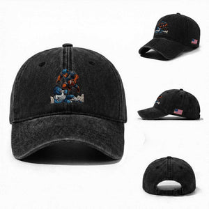 Fierce Br Defeating Lio Washed Cotton Baseball Cap Gift For Football Lovers TS12 Washed Cap Universal Fit Black Print Your Wear