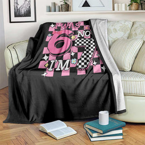 Pink Checkered I Was 6 Now I Am 7 Throw Blanket Girl Birthday Gift TS12 Print Your Wear