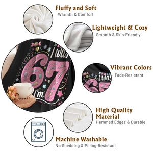 Seventh Birthday Girl Throw Blanket I Was 6 Now I Am 7 Meme TS12 Print Your Wear