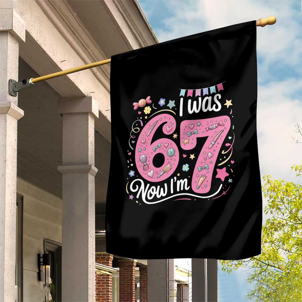 Seventh Birthday Girl Garden Flag I Was 6 Now I Am 7 Meme TS12 Print Your Wear