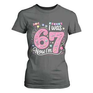 Seventh Birthday Girl T Shirt For Women I Was 6 Now I Am 7 Meme TS12 Dark Heather Print Your Wear