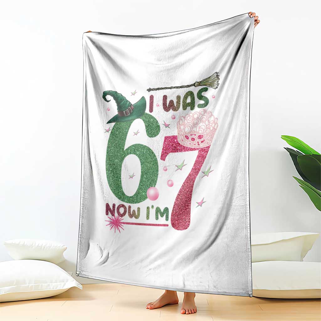 Birthday Girl I Was 6 Now I Am 7 Throw Blanket Gift For Alpha Kids TS12 Print Your Wear