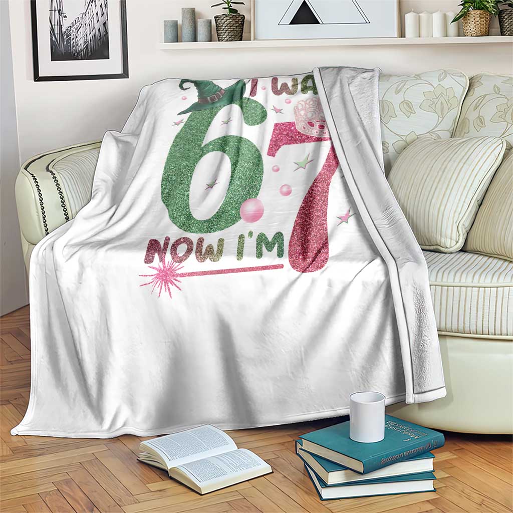 Birthday Girl I Was 6 Now I Am 7 Throw Blanket Gift For Alpha Kids TS12 Print Your Wear