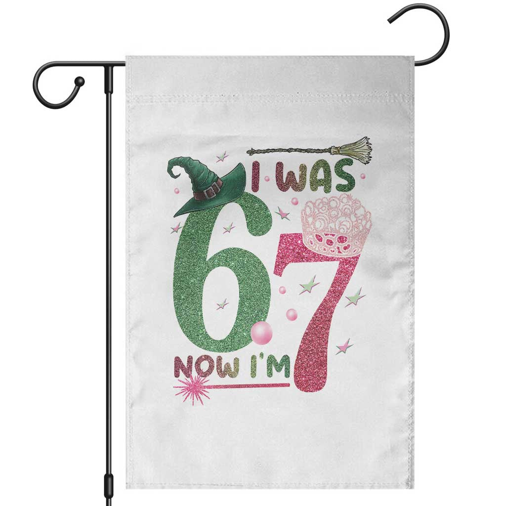 Birthday Girl I Was 6 Now I Am 7 Garden Flag Gift For Alpha Kids TS12 Black Print Your Wear