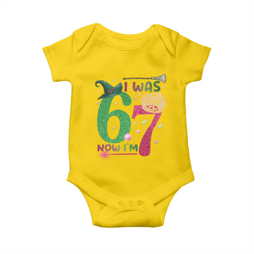 Birthday Girl I Was 6 Now I Am 7 Baby Onesie Gift For Alpha Kids TS12 Daisy Print Your Wear