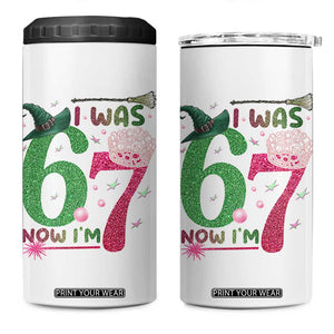 Birthday Girl I Was 6 Now I Am 7 4 in 1 Can Cooler Tumbler Gift For Alpha Kids TS12 One Size: 16 oz White Print Your Wear