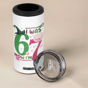 Birthday Girl I Was 6 Now I Am 7 4 in 1 Can Cooler Tumbler Gift For Alpha Kids TS12 Print Your Wear