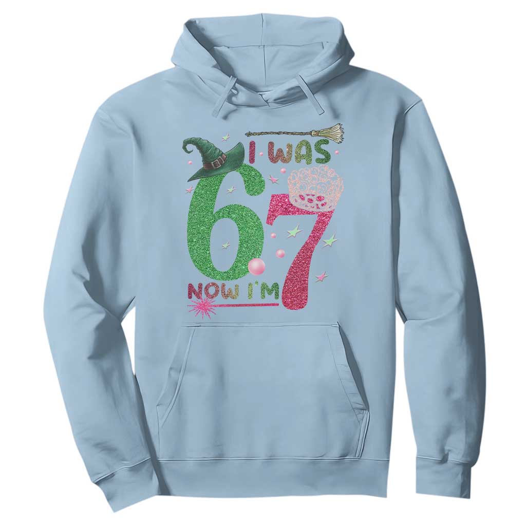 Birthday Girl I Was 6 Now I Am 7 Hoodie Gift For Alpha Kids TS12 Light Blue Print Your Wear