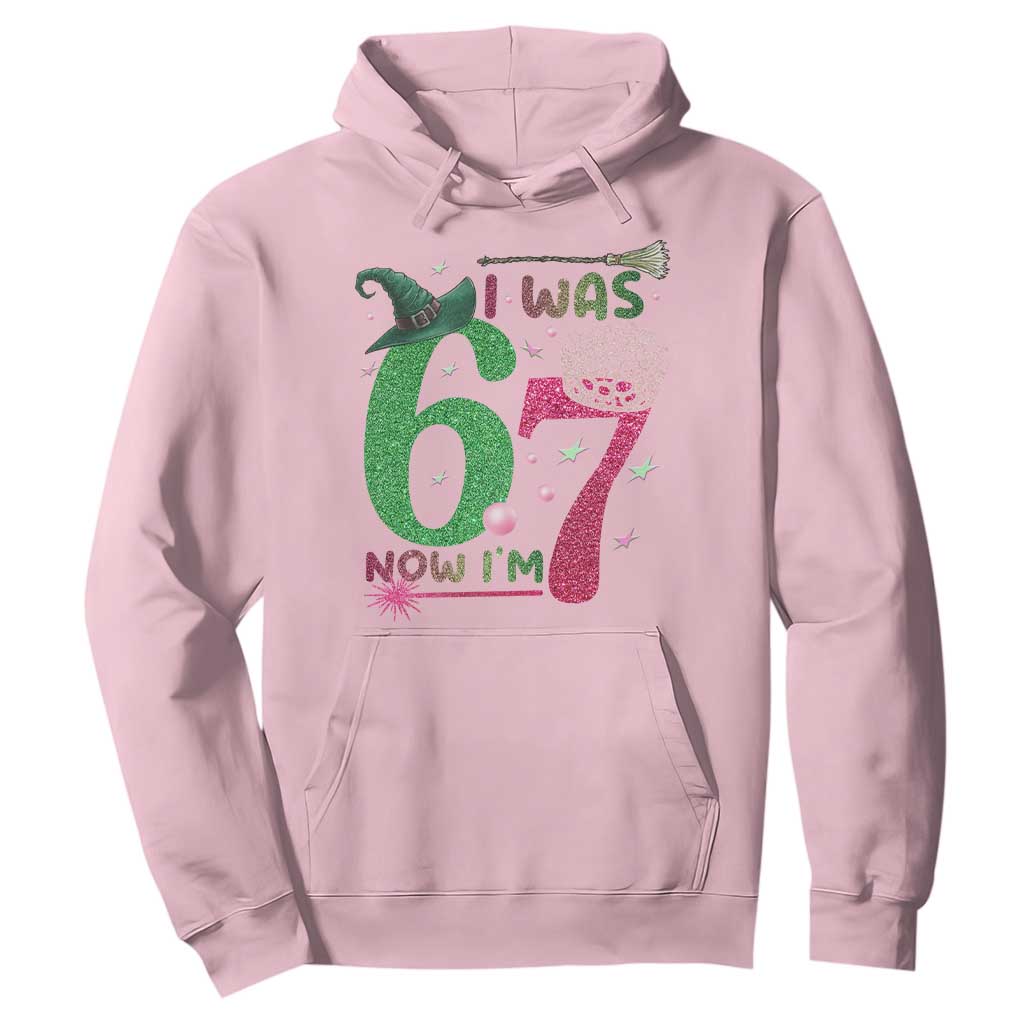 Birthday Girl I Was 6 Now I Am 7 Hoodie Gift For Alpha Kids TS12 Light Pink Print Your Wear