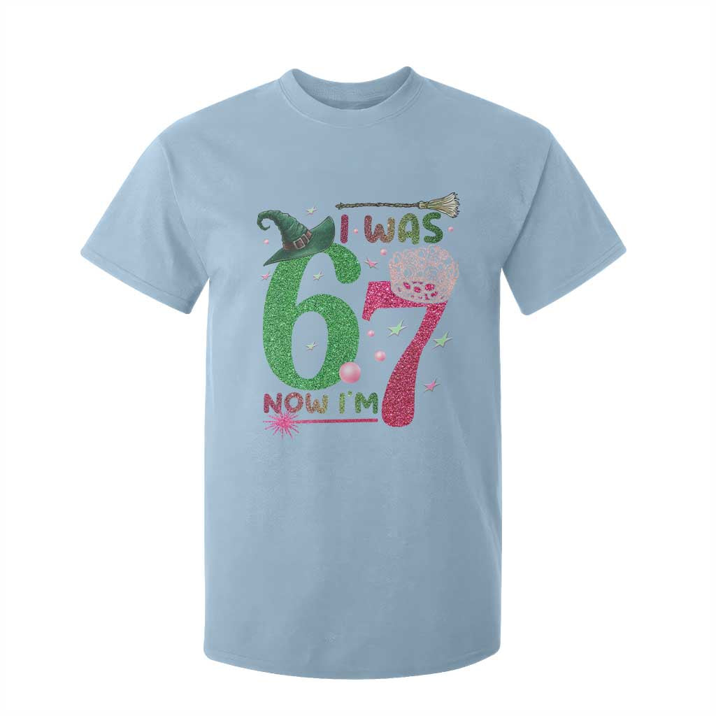 Birthday Girl I Was 6 Now I Am 7 T Shirt For Kid Gift For Alpha Kids TS12 Light Blue Print Your Wear
