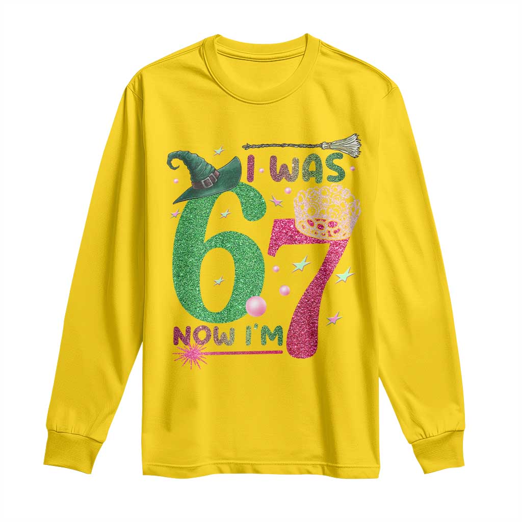 Birthday Girl I Was 6 Now I Am 7 Long Sleeve Shirt Gift For Alpha Kids TS12 Daisy Print Your Wear