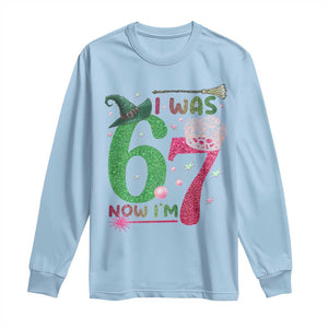 Birthday Girl I Was 6 Now I Am 7 Long Sleeve Shirt Gift For Alpha Kids TS12 Light Blue Print Your Wear