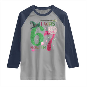 Birthday Girl I Was 6 Now I Am 7 Raglan Shirt Gift For Alpha Kids TS12 Sport Gray Navy Print Your Wear