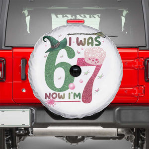 Birthday Girl I Was 6 Now I Am 7 Spare Tire Cover Gift For Alpha Kids TS12 Black Print Your Wear