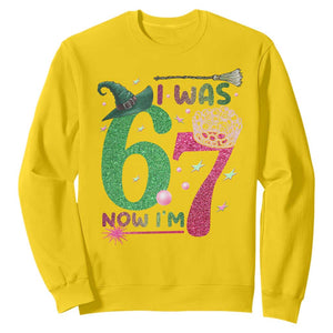 Birthday Girl I Was 6 Now I Am 7 Sweatshirt Gift For Alpha Kids TS12 Daisy Print Your Wear