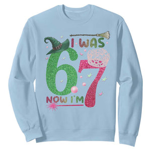 Birthday Girl I Was 6 Now I Am 7 Sweatshirt Gift For Alpha Kids TS12 Light Blue Print Your Wear