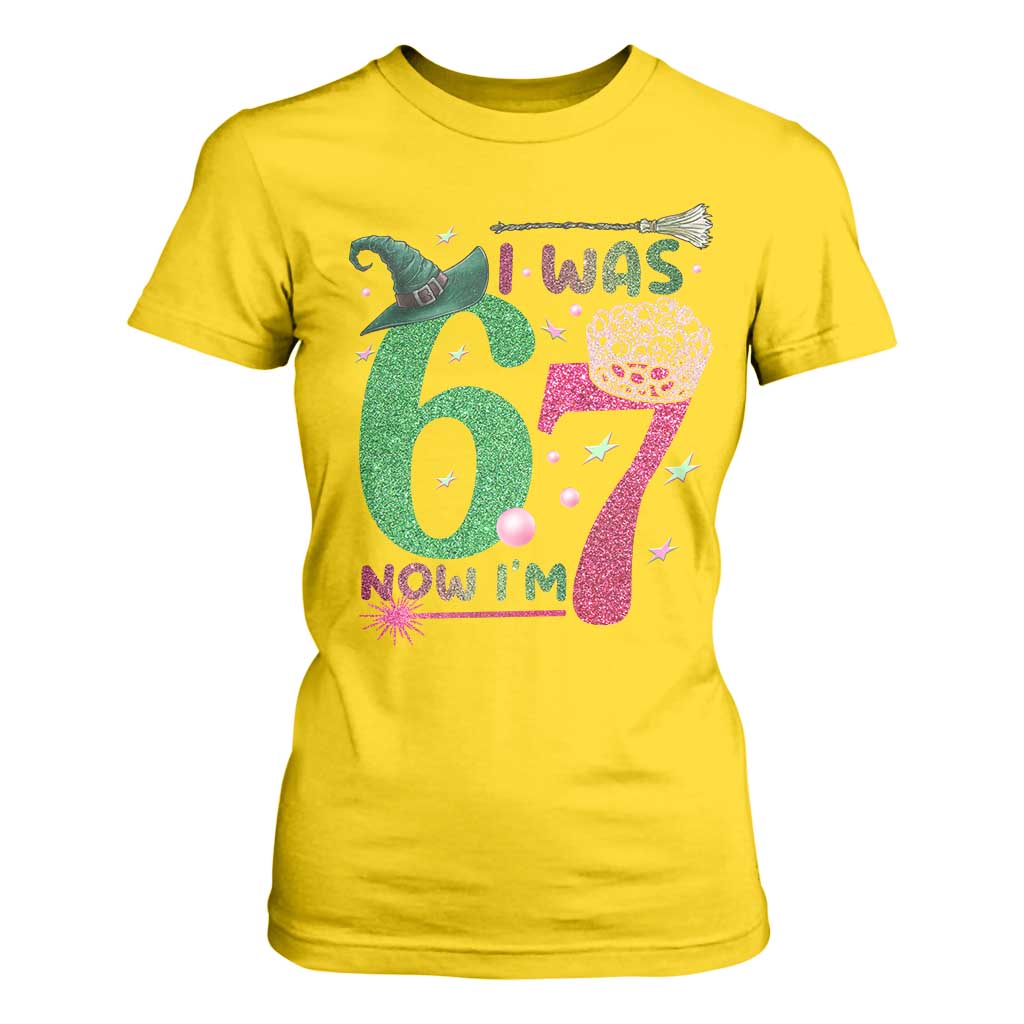 Birthday Girl I Was 6 Now I Am 7 T Shirt For Women Gift For Alpha Kids TS12 Daisy Print Your Wear