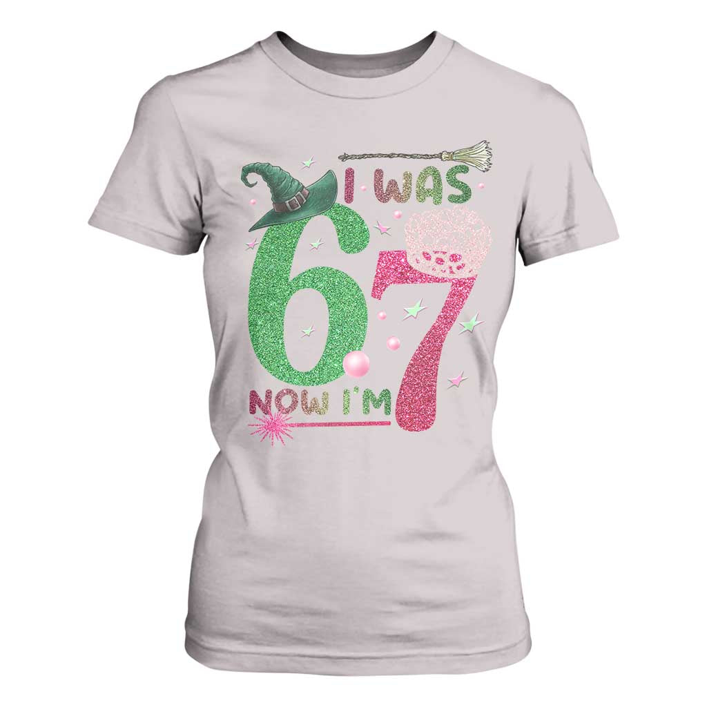 Birthday Girl I Was 6 Now I Am 7 T Shirt For Women Gift For Alpha Kids TS12 Ice Gray Print Your Wear