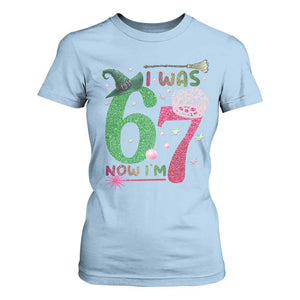 Birthday Girl I Was 6 Now I Am 7 T Shirt For Women Gift For Alpha Kids TS12 Light Blue Print Your Wear