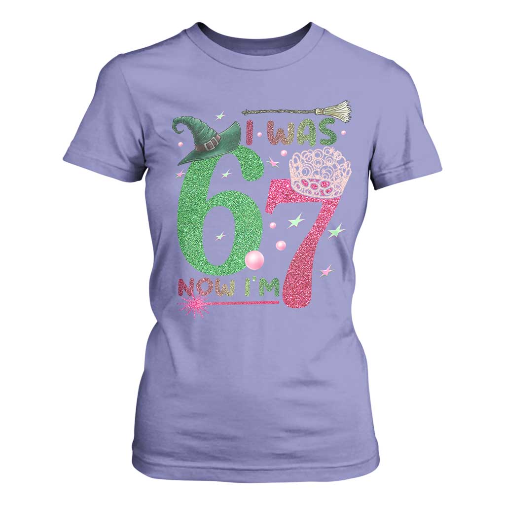 Birthday Girl I Was 6 Now I Am 7 T Shirt For Women Gift For Alpha Kids TS12 Violet Print Your Wear