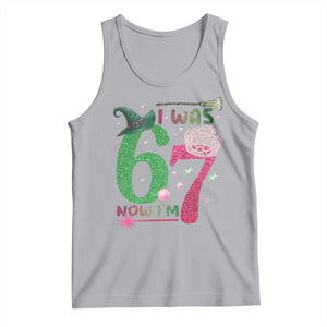 Birthday Girl I Was 6 Now I Am 7 Tank Top Gift For Alpha Kids TS12 Athletic Heather Print Your Wear