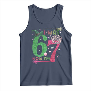Birthday Girl I Was 6 Now I Am 7 Tank Top Gift For Alpha Kids TS12 Navy Print Your Wear