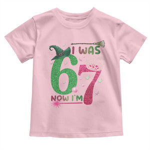 Birthday Girl I Was 6 Now I Am 7 Toddler T Shirt Gift For Alpha Kids TS12 Light Pink Print Your Wear