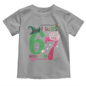 Birthday Girl I Was 6 Now I Am 7 Toddler T Shirt Gift For Alpha Kids TS12 Sport Gray Print Your Wear
