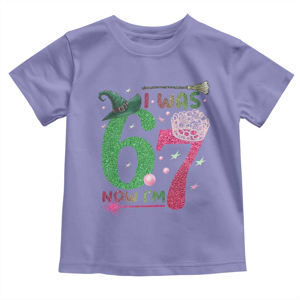 Birthday Girl I Was 6 Now I Am 7 Toddler T Shirt Gift For Alpha Kids TS12 Violet Print Your Wear
